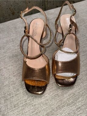 Patrizia by Spring Step Tioanna Rose Gold Rhinestone Heels